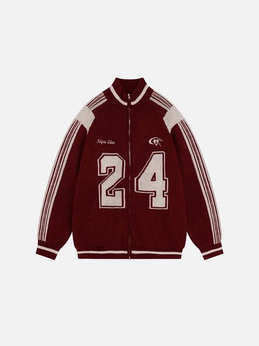 Aelfric Eden 24 Jacquard Zip Up Cardigan