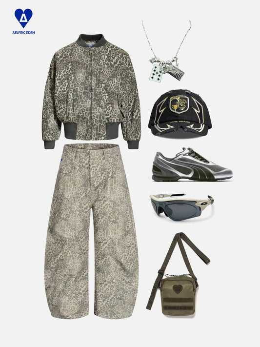 Aelfric Eden Leopard Bomber Jacket