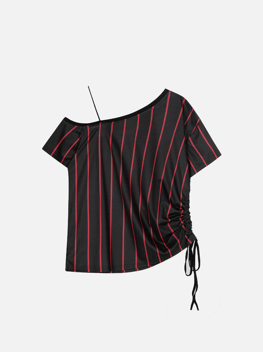 Aelfric Eden Off-The-Shoulder Stripe Tee