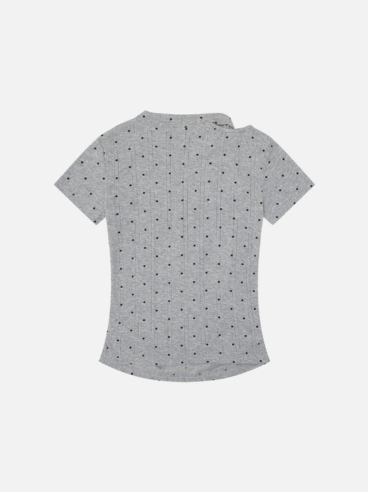 Aelfric Eden Polka Dot Asymmetric Tie Tee