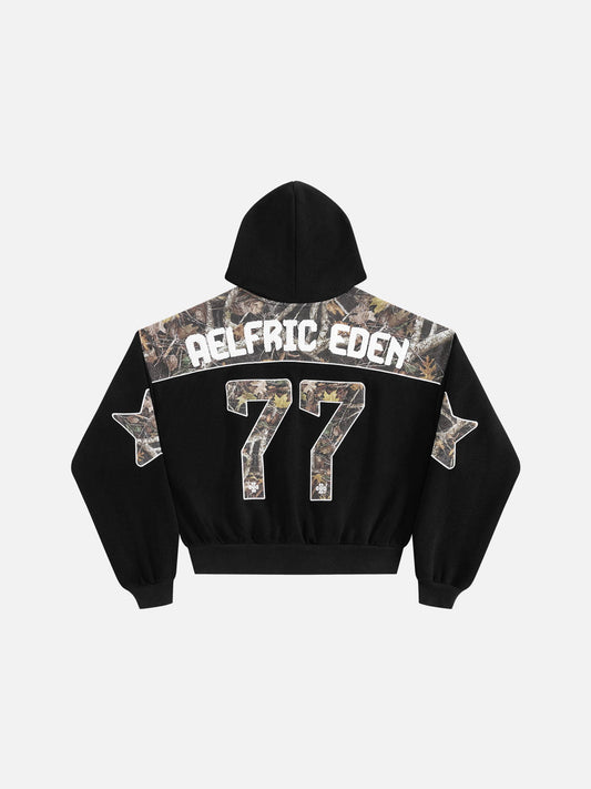 Aelfric Eden Boxy CAMO Panel Pullover Hoodie
