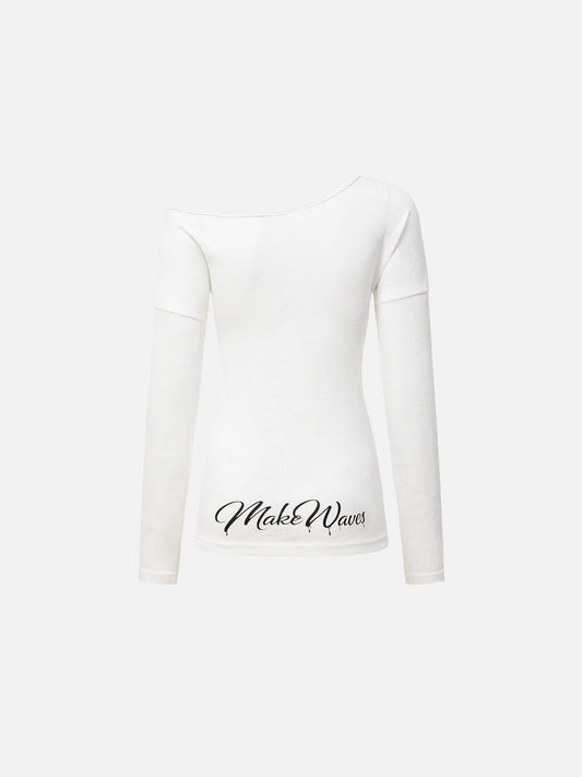 Aelfric Eden Off-The-Shoulder Long Sleeve Tee