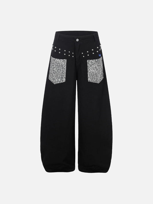 Aelfric Eden Leopard Pocket Baggy Barrel Pants