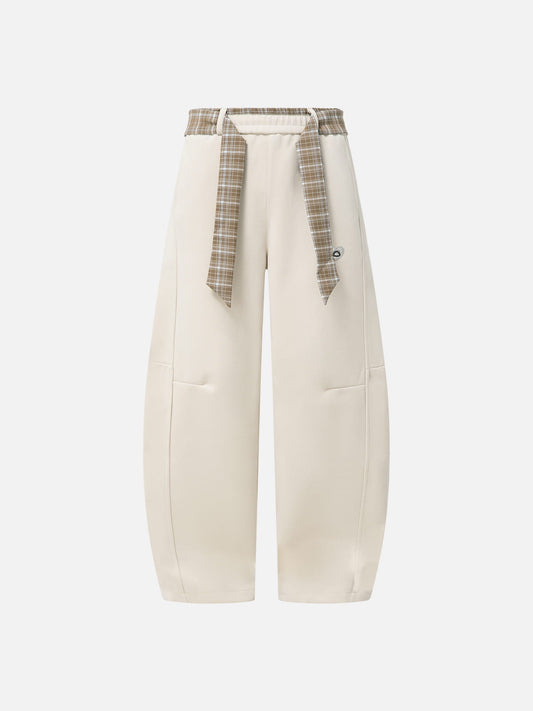 Aelfric Eden Plaid Tie Baggy Barrel Sweatpants