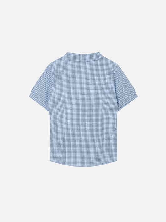 Aelfric Eden Embroidered Plaid Short Sleeve Shirt