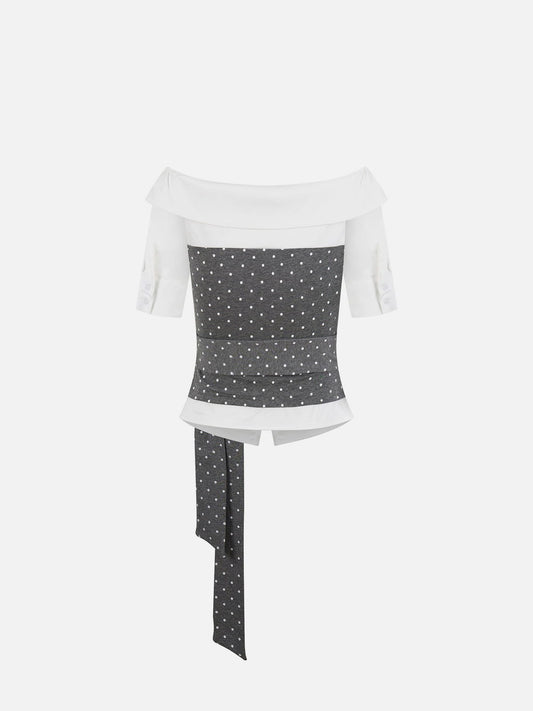 Aelfric Eden Polka Dot Tie Short Sleeve Shirt