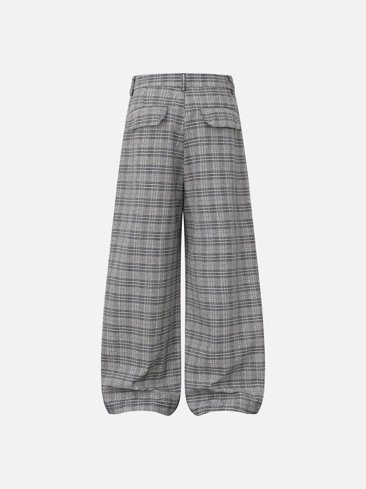 Aelfric Eden Plaid Pleated Baggy Pants