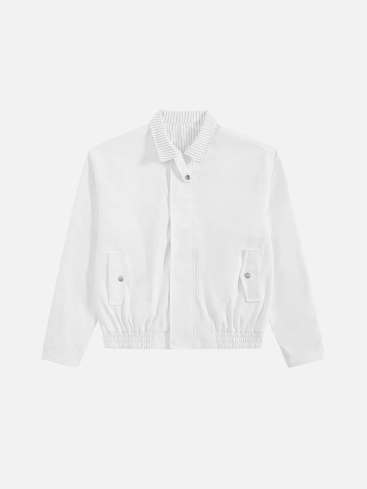 Aelfric Eden Boxy Reversible Striped Collar Jacket