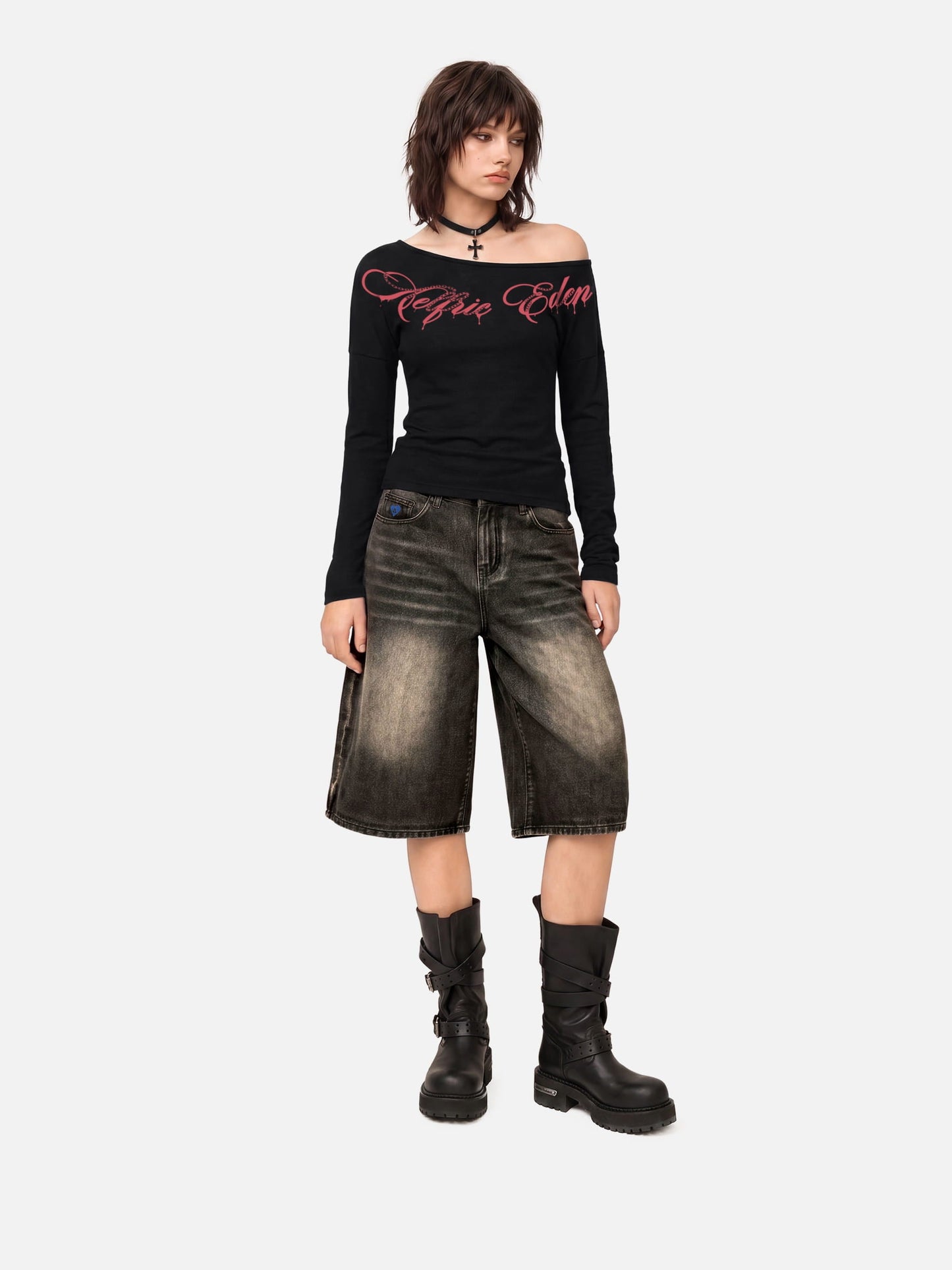 Aelfric Eden Off-The-Shoulder Long Sleeve Tee