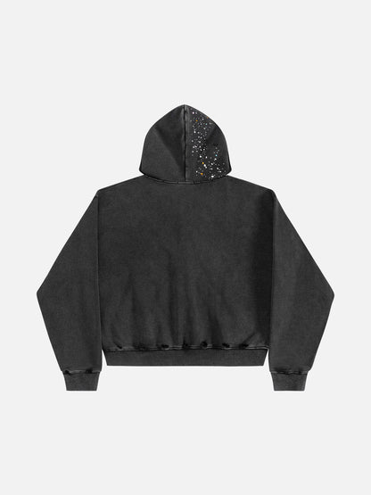 Aelfric Eden Rhinestone Boxy Zip Up V302 Hoodie