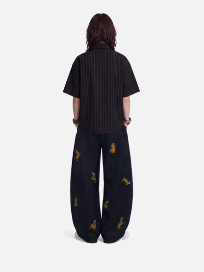 Aelfric Eden Birdhouse Embroidery Short Sleeve Shirt