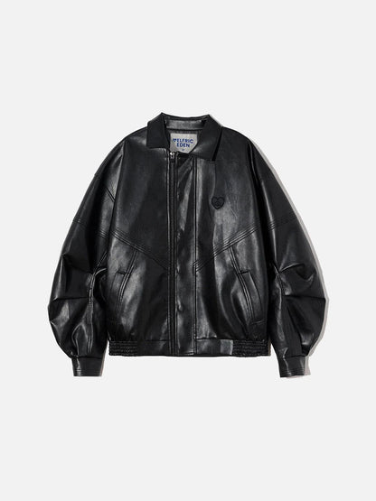 Aelfric Eden Faux Leather Zip Up Jacket