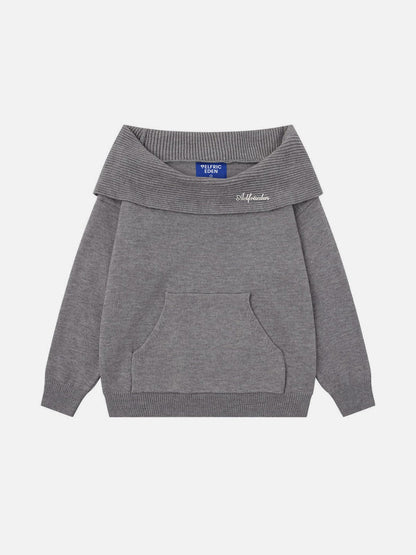 Aelfric Eden Off-The-Shoulder Hooded Sweater