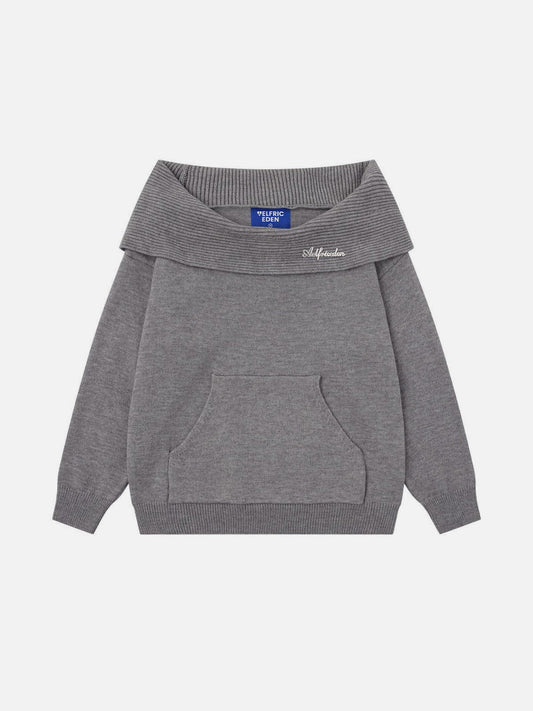 Aelfric Eden Off-The-Shoulder Hooded Sweater