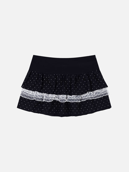 Aelfric Eden Polka Dot Lace Ruffle Skirt