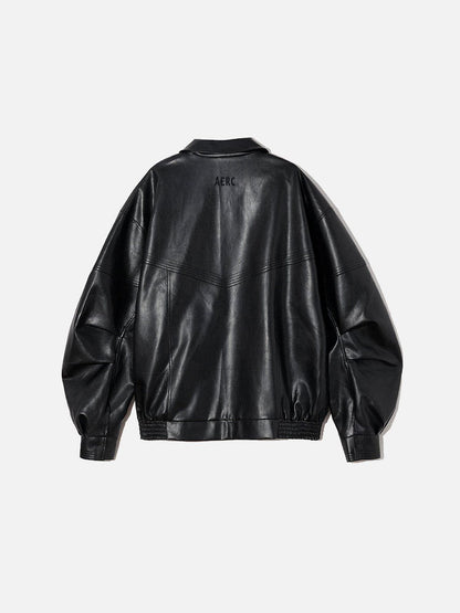 Aelfric Eden Faux Leather Zip Up Jacket