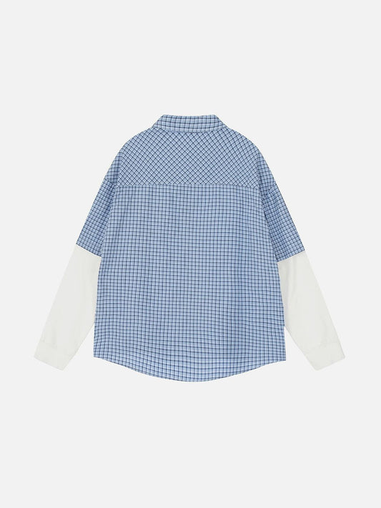 Aelfric Eden Plaid Layered Long Sleeve Shirt
