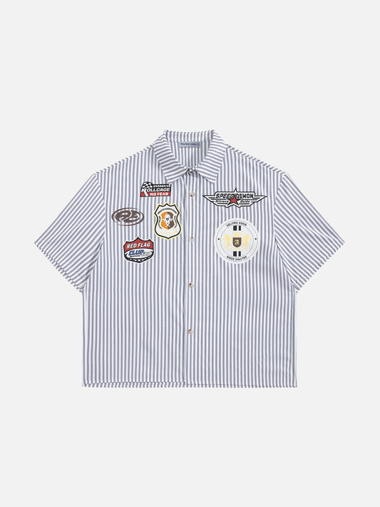 Aelfric Eden Boxy Racing Patch Short Sleeve Shirt