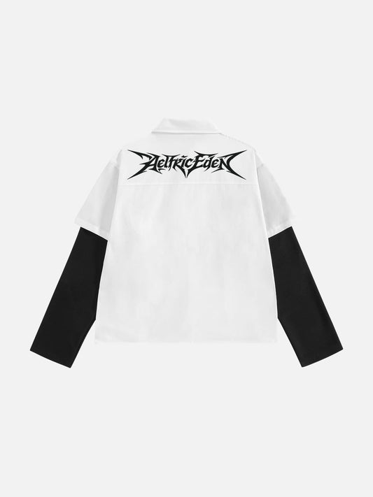 Aelfric Eden Tribal Panel Layered Long Sleeve Shirt