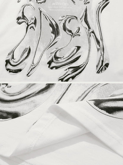 Aelfric Eden Futuristic Liquid Metal Design Tee