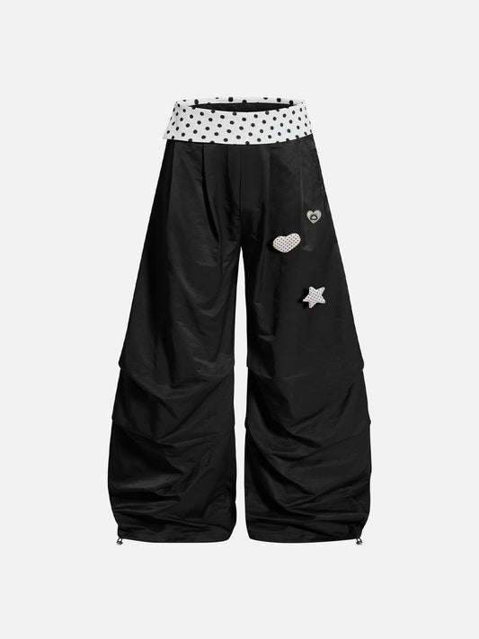 Aelfric Eden Polka Dot Waist Baggy Barrel Pants