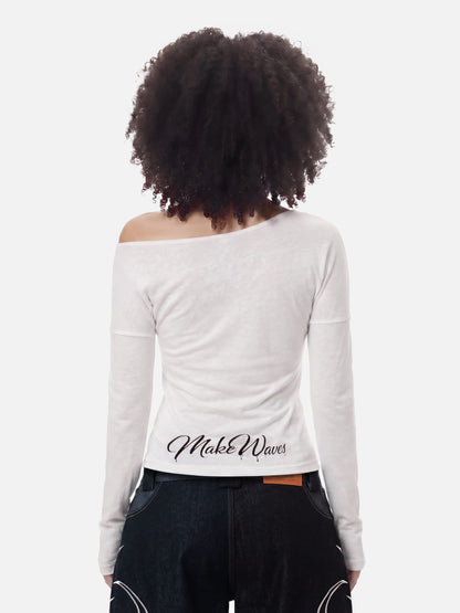 Aelfric Eden Off-The-Shoulder Long Sleeve Tee