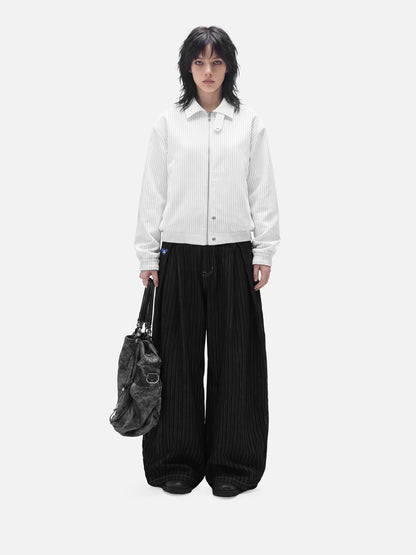 Aelfric Eden Boxy Reversible Striped Collar Jacket