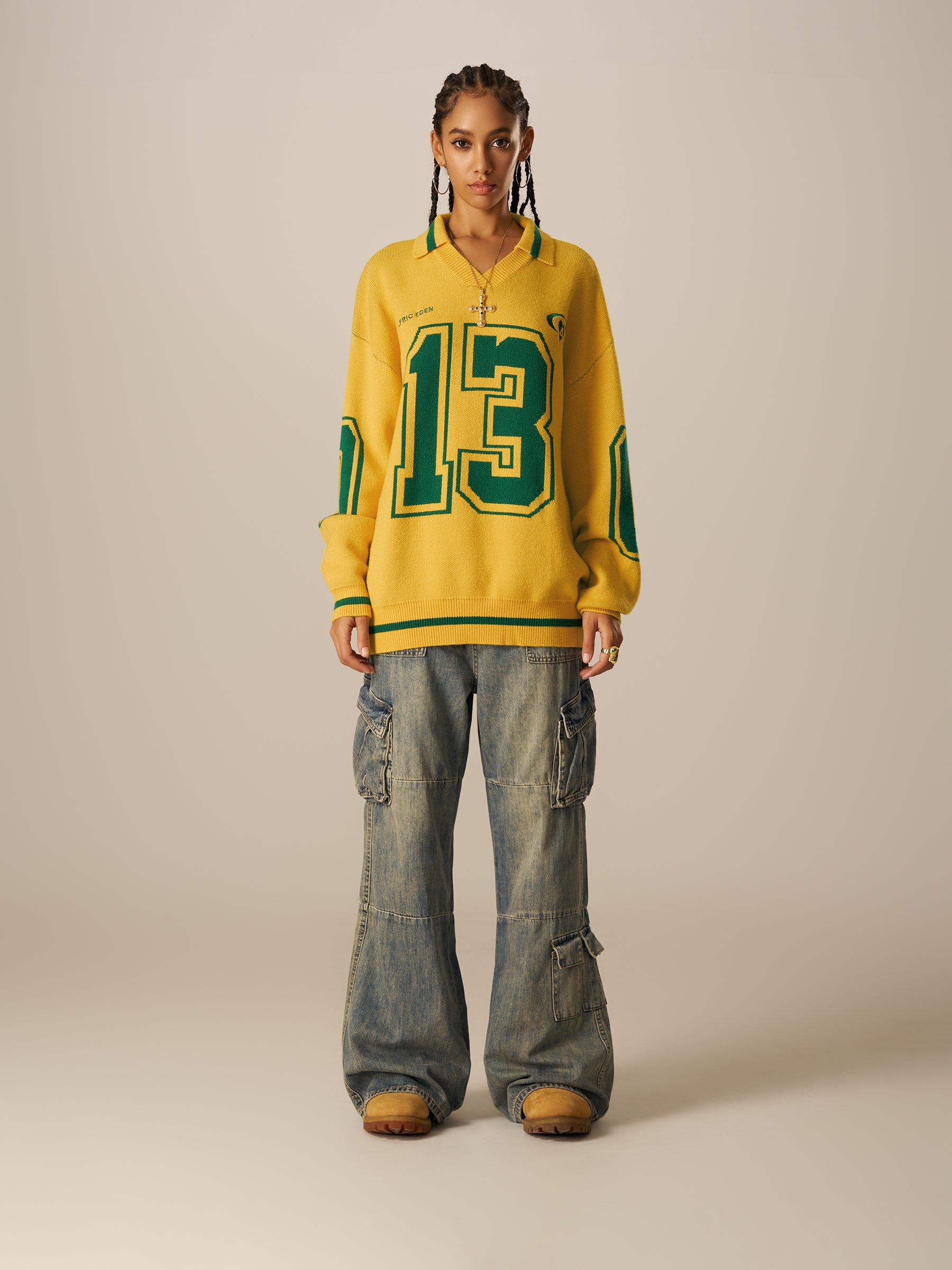Aelfric Eden Number Graphic Polo Sweater