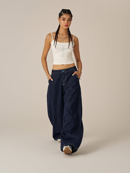 Aelfric Eden Baggy Barrel Rivet Raw Jeans