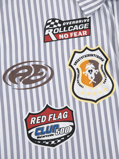 Aelfric Eden Boxy Racing Patch Short Sleeve Shirt
