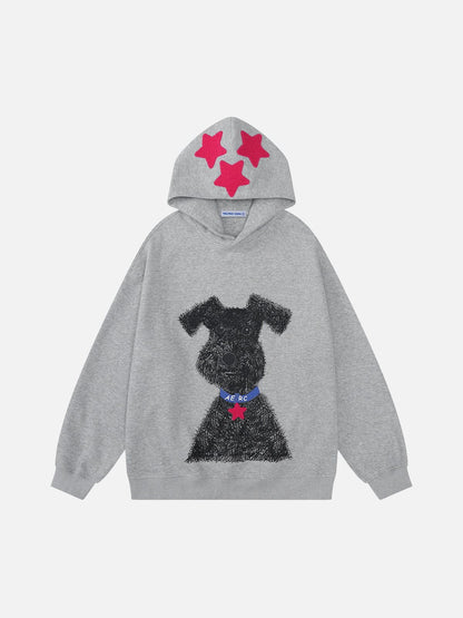Aelfric eden Graffiti Dog Graphic Oversized Hoodie