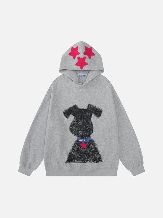 Aelfric eden Graffiti Dog Graphic Oversized Hoodie