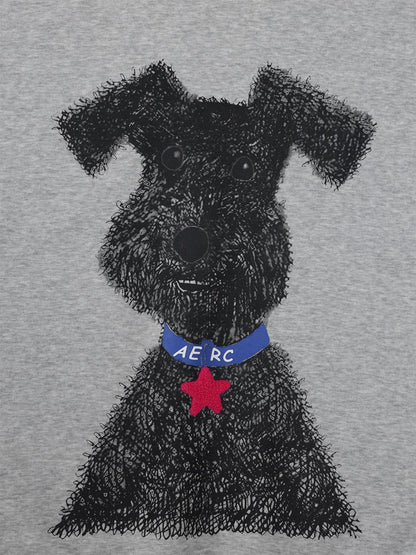 Aelfric eden Graffiti Dog Graphic Oversized Hoodie