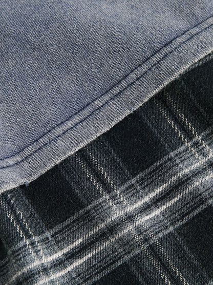 Aelfric Eden Plaid Layered Long Sleeve Tee