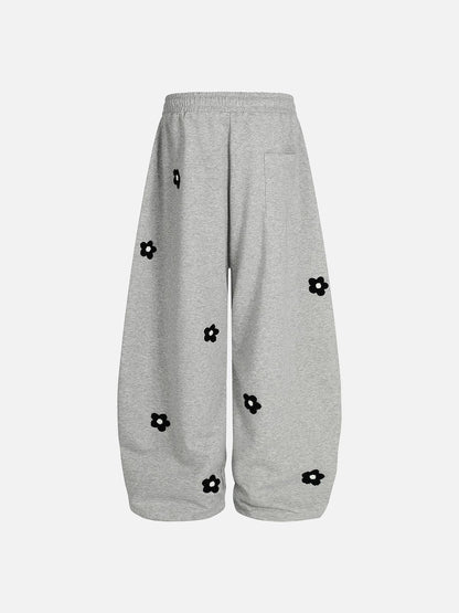 Aelfric Eden Floral Embroidery Baggy Barrel Sweatpants