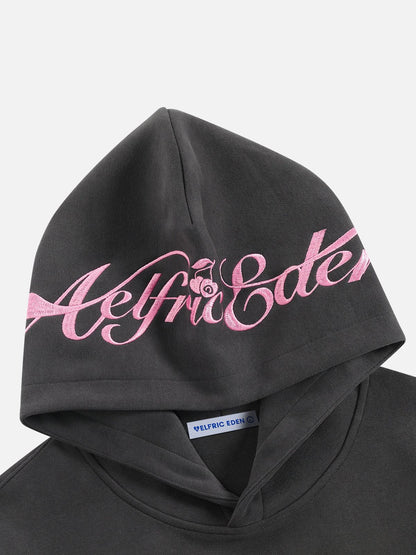 Aelfric Eden Oversized Cherry Pattern Pullover Hoodie