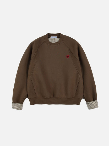 Aelfric Eden Plaid Patchwork Sweatshirt