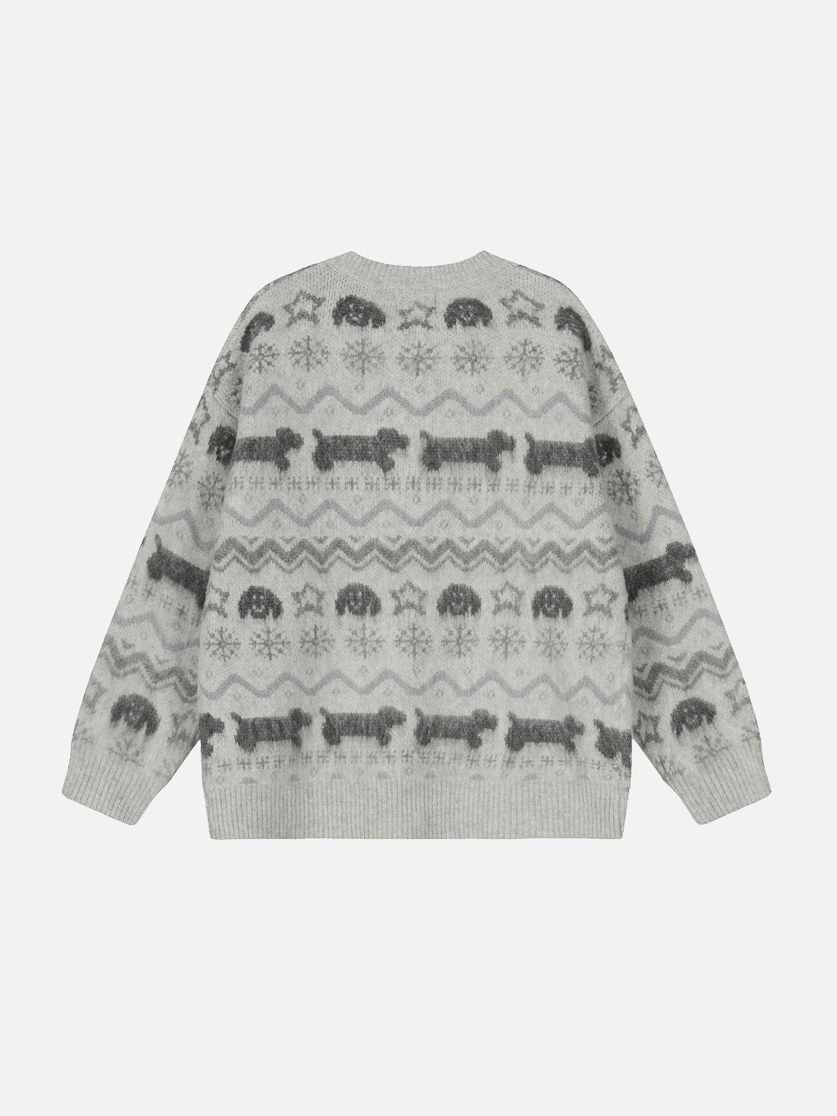 Aelfric Eden Dog Fair Isle Jacquard Cardigan