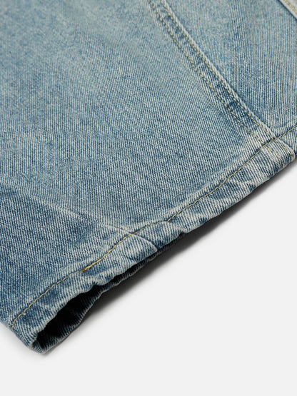 Aelfric Eden Stripe Whiskering Baggy Barrel Jeans