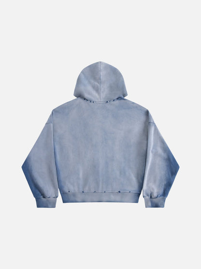 Aelfric Eden Badge Boxy Zip Up Hoodie