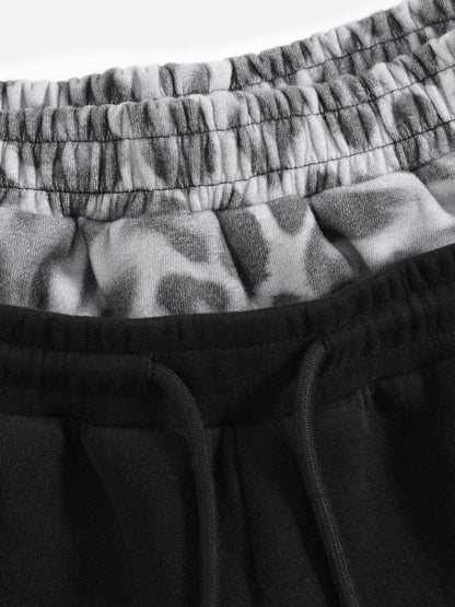 Aelfric Eden Leopard Double Waist Baggy Sweatpants