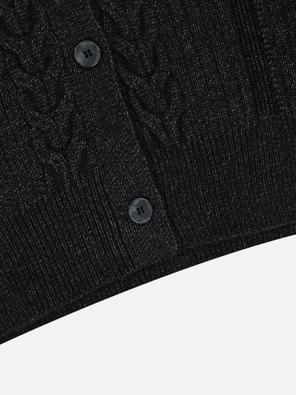Aelfric Eden Cable Knit High-Neck Cardigan