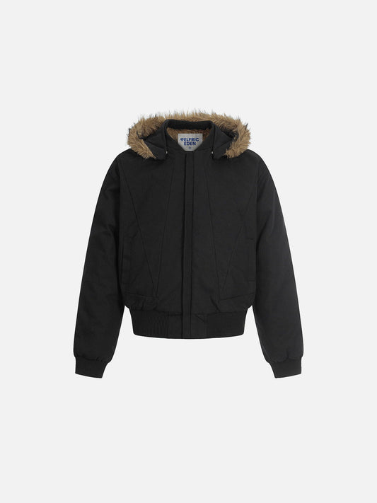 Aelfric Eden Fur Hooded Zip Up Coat