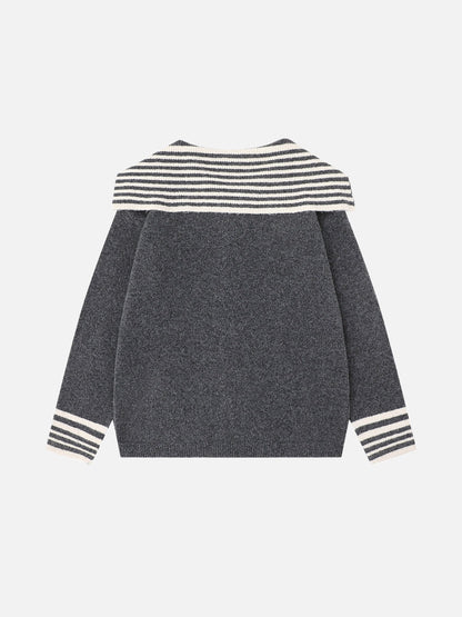 Aelfric Eden Sailor Collar Knit Zip Up Cardigan