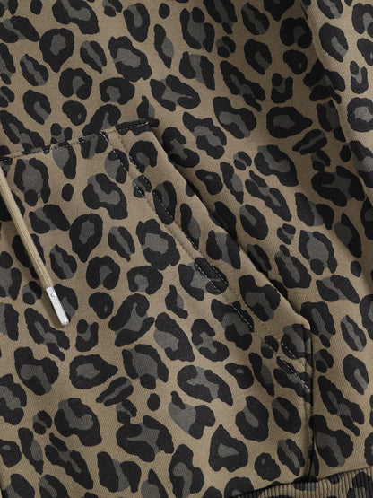 [Pre-Order] Aelfric Eden Boxy Leopard Zip Up Hoodie