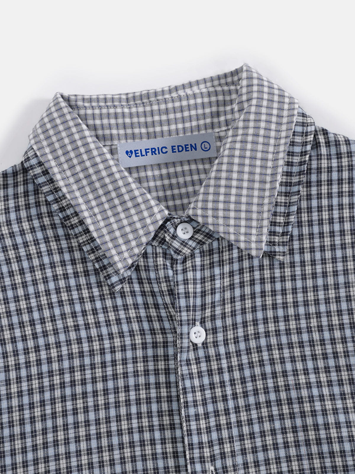 Aelfric Eden Faux Layered Plaid Long Sleeve Shirt