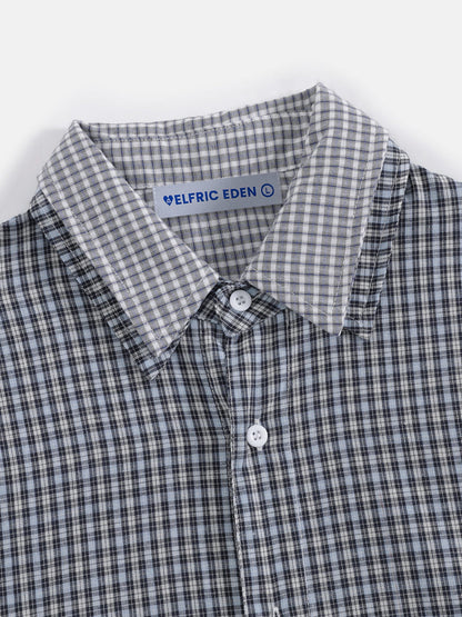 Aelfric Eden Faux Layered Plaid Long Sleeve Shirt
