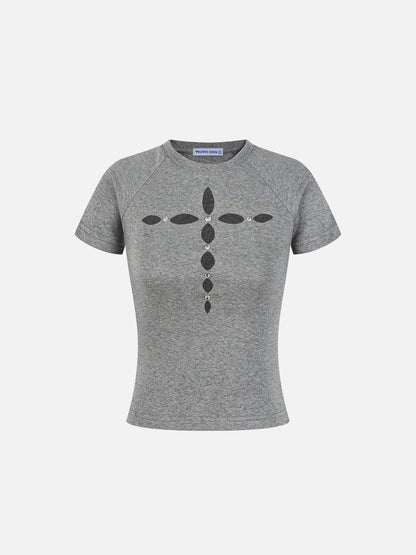 Aelfric Eden Rhinestone Cross Baby Tee