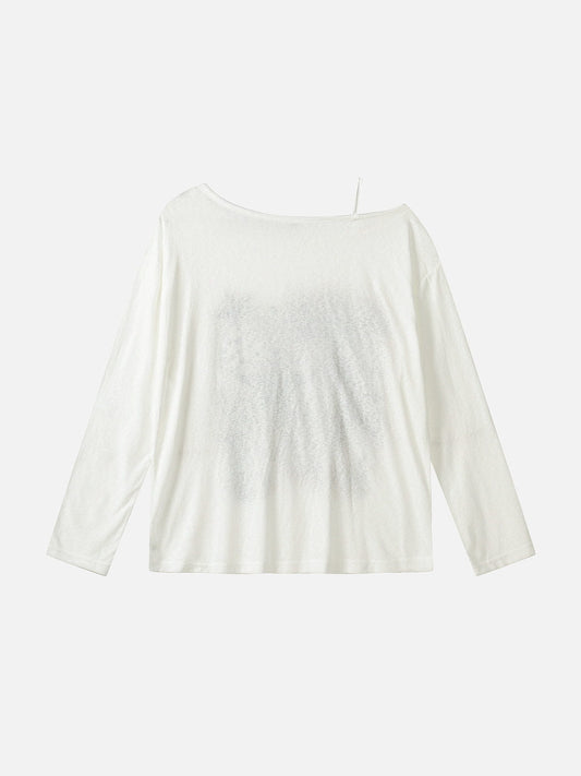 Aelfric Eden Star Collage Off-The-Shoulder Long Sleeve Tee