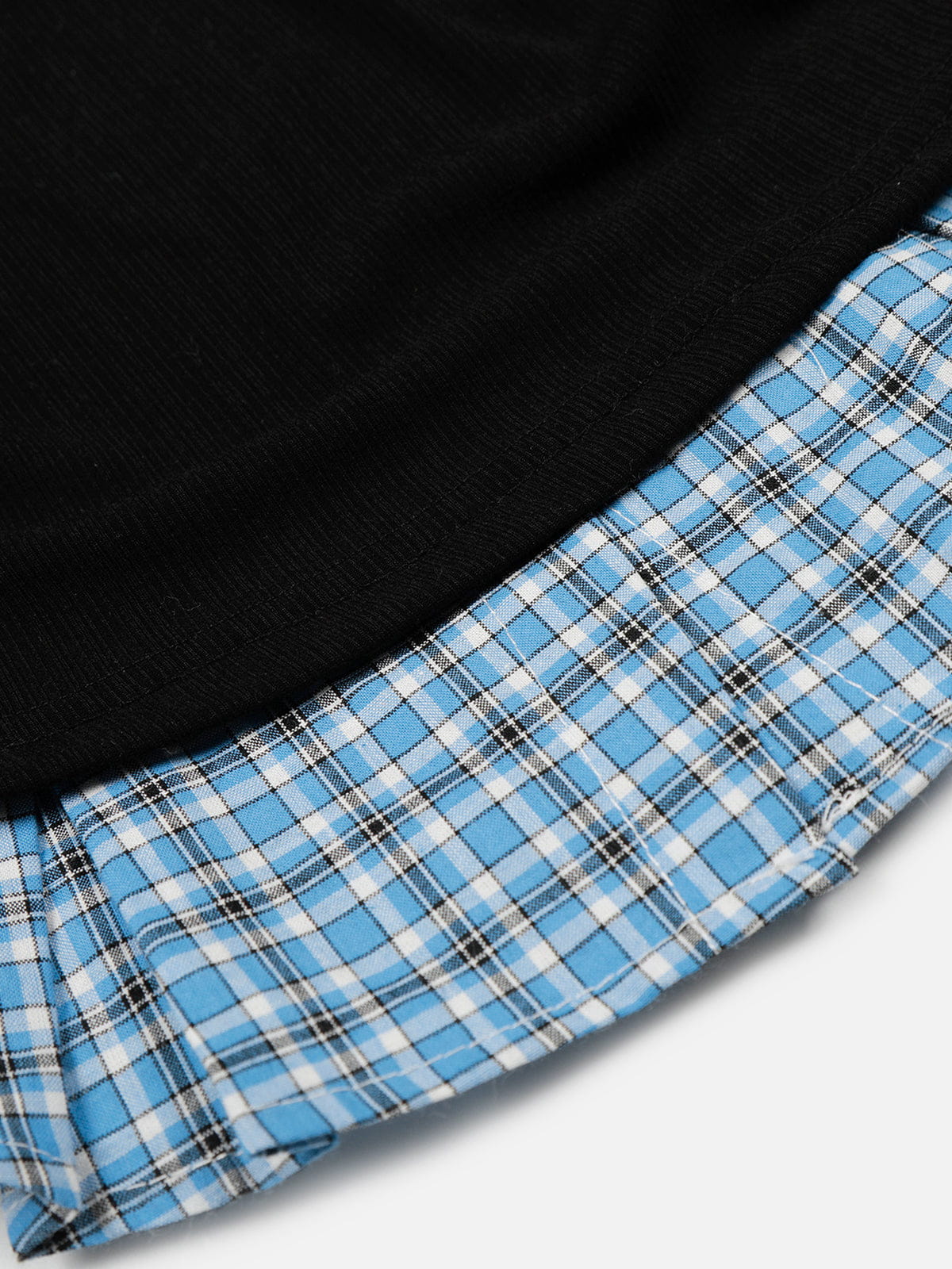 Aelfric Eden Layered Plaid Panel Long Sleeve Shirt